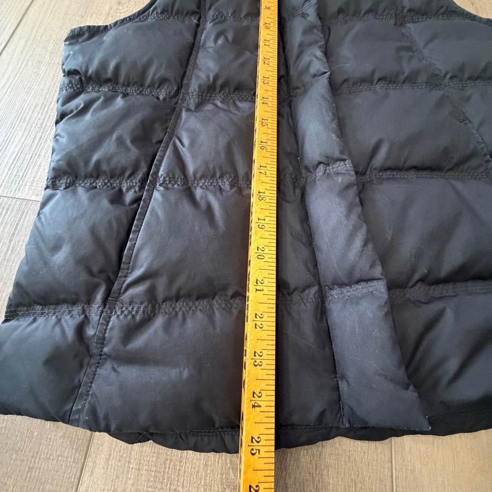 Eddie Bauer Black Vest Women Large Goose Down Quilted  Zip Puffer Style 4571 - Picture 14 of 15